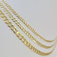 10k Gold Solid Cuban Curb Necklace Chain 3mm 4mm 5mm 18-28 Inches 10kt Yellow