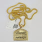 10K Gold Franco Chain Last Supper Charm Pendant 20-26 inches 2.5mm REAL Yellow