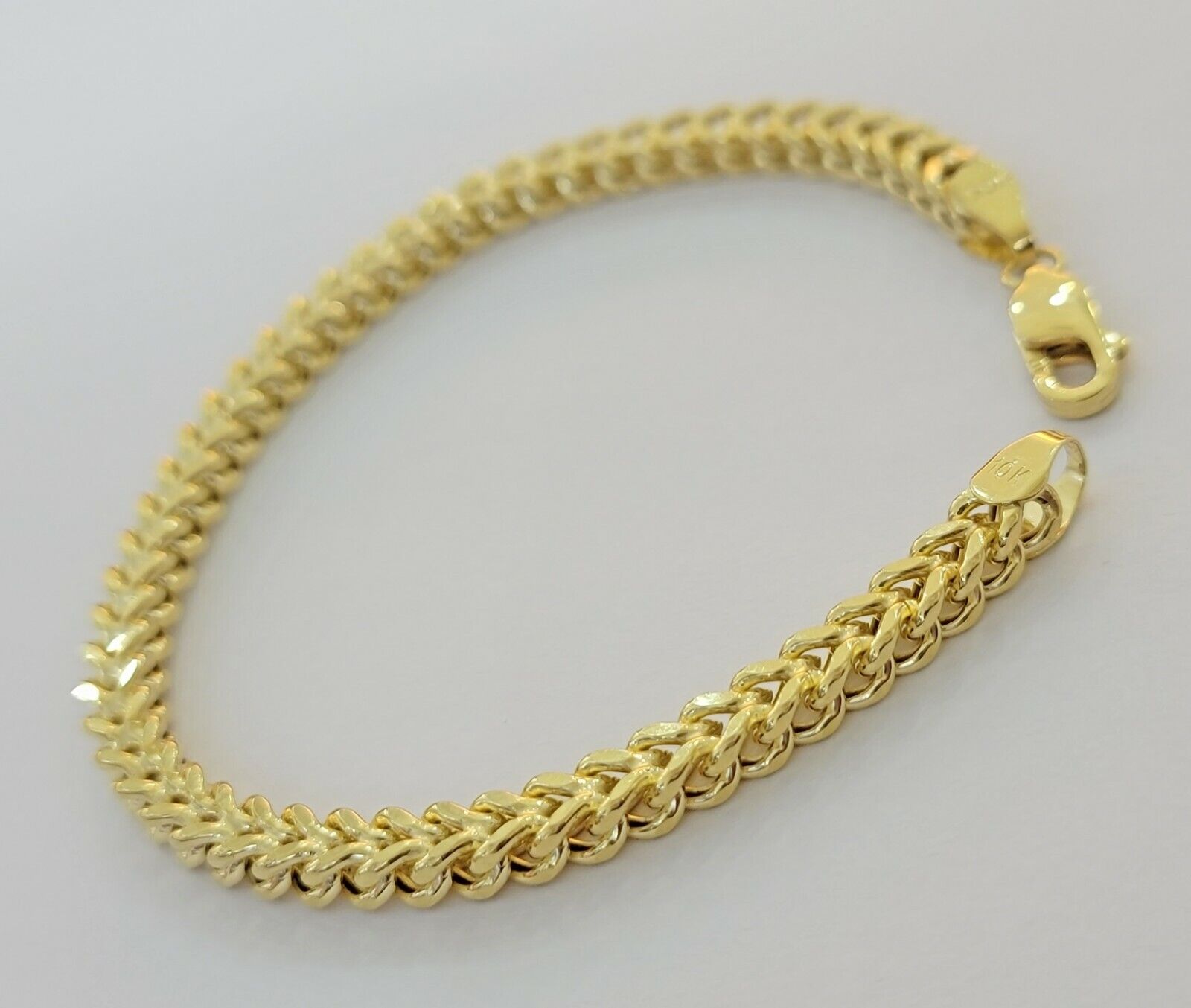 Real 10k Gold Franco Bracelet 9" 5mm 10kt Yellow Gold Authentic 10kt MEN STRONG