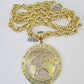 Real 10k Rope Chain World is Yours Charm Set 10mm 20"-30" Inch Necklace Gold