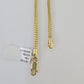 10K Gold Palm Chain Solid 2mm 18" 20" 22" 24" 26" Yellow Gold Real Men Women