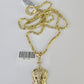 10k Milano Rope Chain Imperial Crown Charm Necklace SET 3mm 18"-26" Pendant