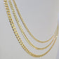 10k Gold Solid Cuban Curb Necklace Chain 3mm 4mm 5mm 18-28 Inches 10kt Yellow