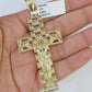 10K Franco Chain Jesus Crucifix Cross Pendant Charm Necklace 20"-26" 3mm Gold