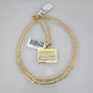 10k Gold Solid Cuban Curb Chain Necklace Last Supper Pendant Set 3mm 18"-26"