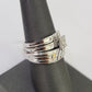 REAL 10k White Gold Diamond Ring Ladies Men Trio SET Wedding Engagement Genuine