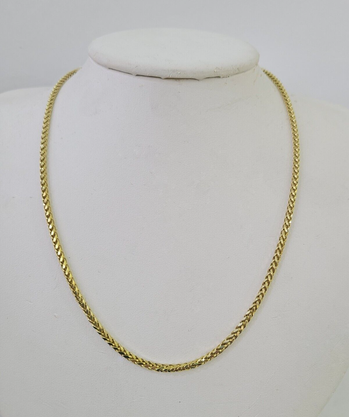 Real 10k Palm Chain 2.5mm Yellow Gold Wheat Necklace 24 inches