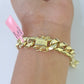 Real 14K Miami Cuban Bracelet Yellow Gold Box Clasp 8.5" Inch 11mm Link Hollow