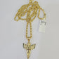 10k 3mm Rope Chain Praying Angel Pendant 18"-30" Yellow Gold Set Charm Necklace