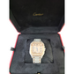 Cartier Santos Men's S.Steel Watch Roman Iced Out 12ct Diamonds 40mm (pre-owned)