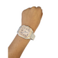 Cartier Santos Men's S.Steel Watch Roman Iced Out 12ct Diamonds 40mm (pre-owned)