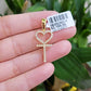 Diamond charm pendant Real 10k gold Natural Diamonds Heart Ankh Cross For Women