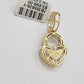 Real Diamond Heart Key charm pendant Real 10k gold 1/2 Natural Diamonds For Men Women