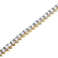 Real 10k Solid Tennis Ice Chain Gold 22 Inch Necklace 3mm Genuine 1.85CT Diamond