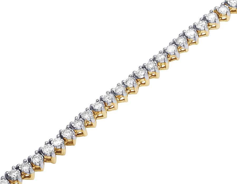 Real 10k Solid Tennis Ice Chain Gold 22 Inch Necklace 3mm Genuine 1.85CT Diamond