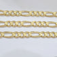 Real 14kt Solid Yellow Gold Figaro Chain 10mm 28'' inches Necklace 14k