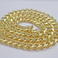Real 14k Yellow Gold Miami Cuban Link Chain 11mm 24" Necklace Box Lock For Men