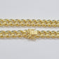 Real 14k Yellow Gold Miami Cuban Link Chain 11mm 24" Necklace Box Lock For Men