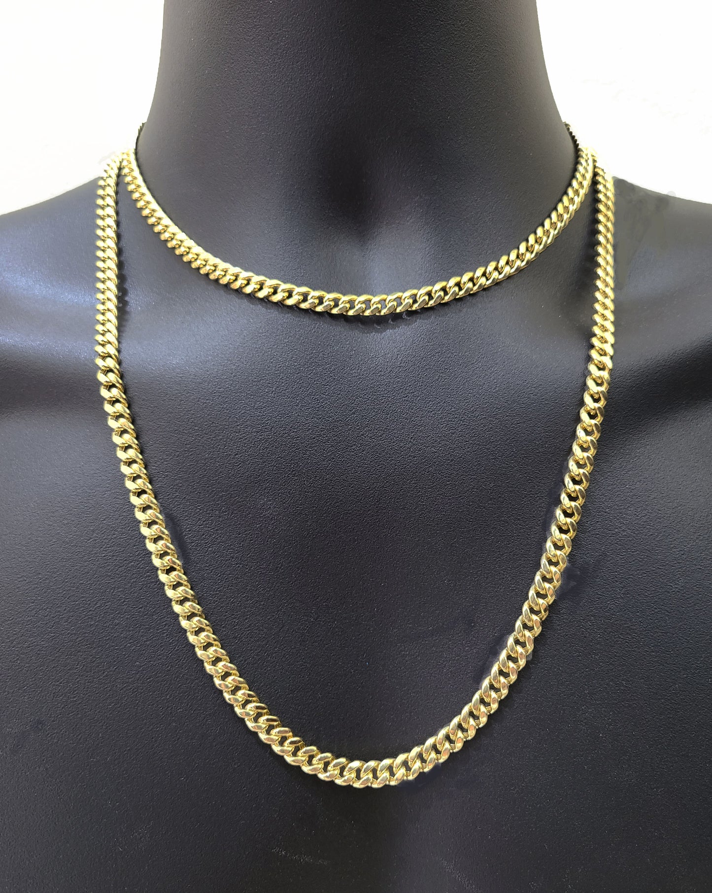 Real 14k Yellow Gold 7mm Miami Cuban Link Chain 20" Necklace Box Lock