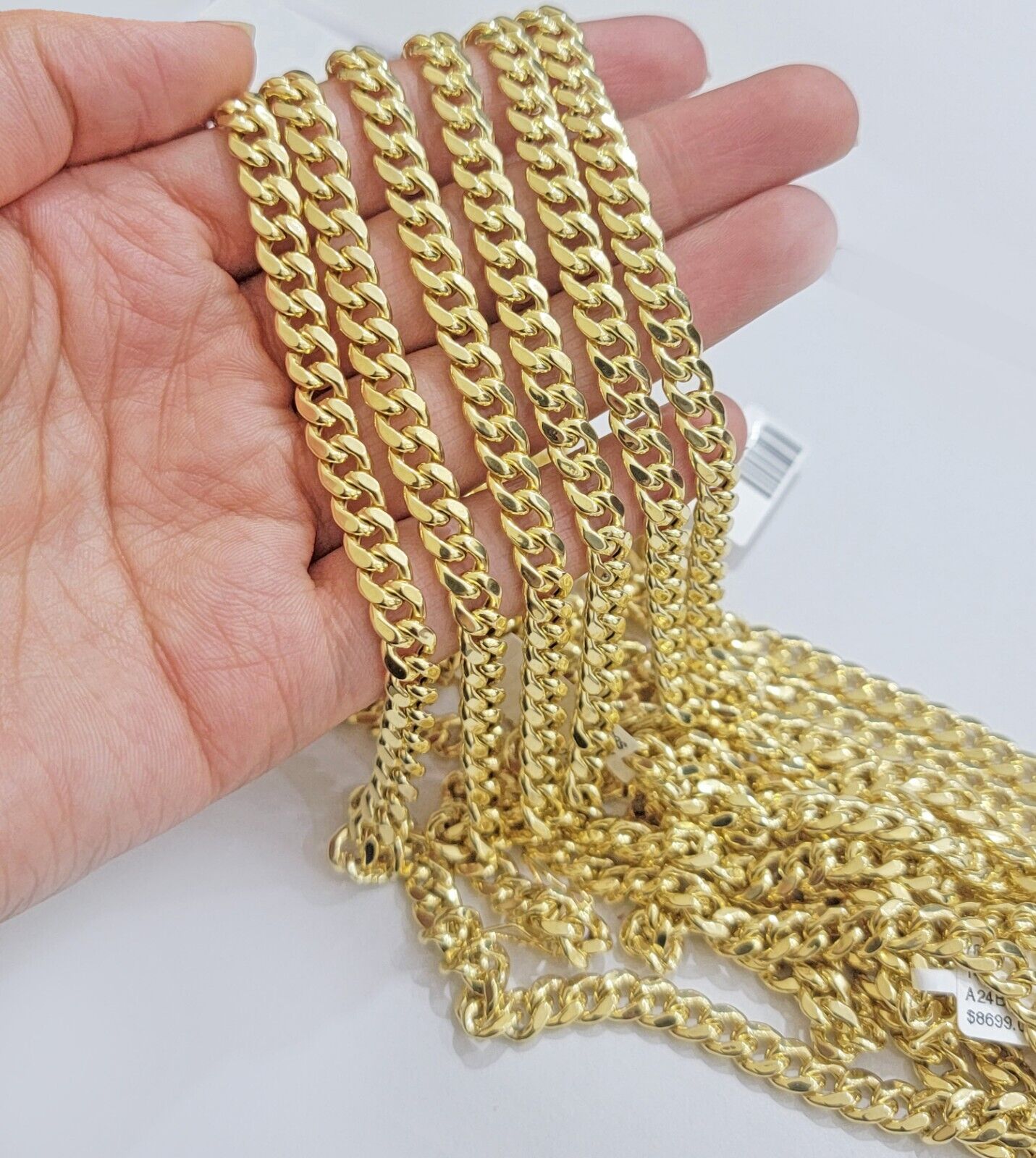 Real 14k Yellow Gold 7mm Miami Cuban Link Chain 20" Necklace Box Lock