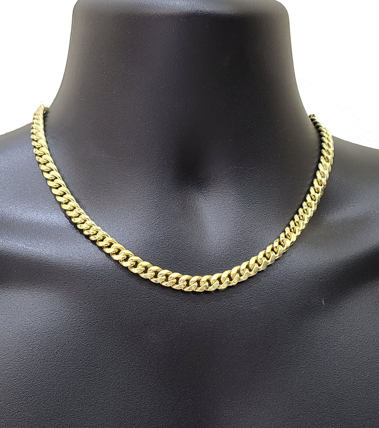 Real 14k Yellow Gold Miami Cuban Link Chain 8mm 30" Necklace Box Lock