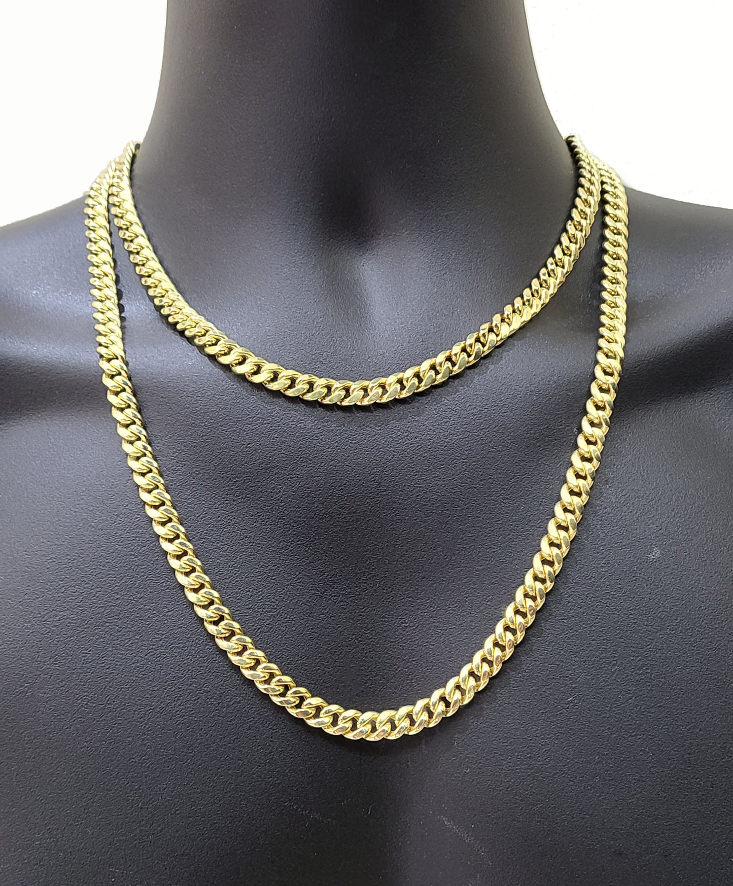 Real 14k Yellow Gold Miami Cuban Link Chain 8mm 18" Necklace Box Lock Choker