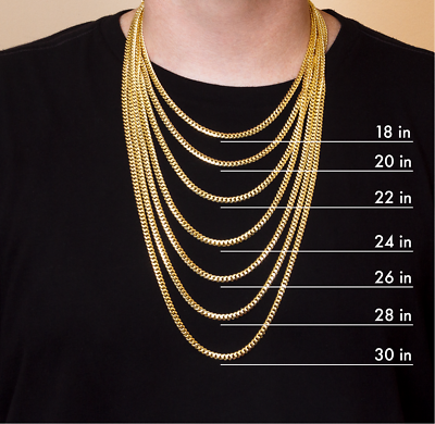 Solid Real 10k Gold Chain Miami Cuban Link 6mm Box Lock 22" Yellow Gold Necklace