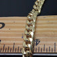 Real Gold 7mm 24" Mens Cuban Link Necklace 10KT yellow Gold Chain Strong Links