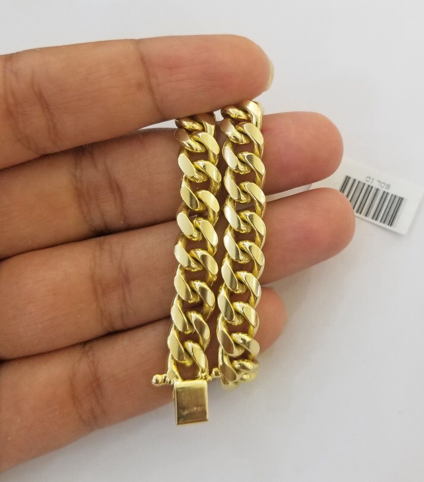 Real 10k Solid Gold Bracelet Miami Cuban Link 8.5mm 8" Box Lock 10K Yellow Gold