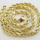 REAL 10k Yellow Gold Rope Chain necklace 10mm 26"