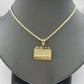 10k 2.5mm Rope Gold Last supper Charm Pendant Chain 18" 20" 22" 24" 26" 28"