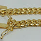 Real 14k Gold Chain 7mm Miami Cuban Link Chain 22" inch Box Lock Gold For Men's