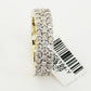 Mens Band 10k Yellow Gold Genuine Diamonds 0.75 CT Ring SIZE 10 Three Row D.REAL