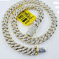 Miami Cuban Link Diamond 10k Bracelet Link Yellow Gold  Box Clasp seven .five "