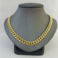 Real 14K Yellow Gold Miami Cuban Link Necklace Chain 8mm box Lock 22"