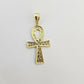 10k Nugget Style Yellow Gold Cross Pendant Real 10kt Mens Jesus Cross Pendant