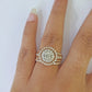 REAL 14k Rose Gold Diamond Ladies Ring Round Shape Women Engagement Wedding