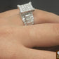 REAL Gold Diamond Ladies Ring 2Ct Diamond 10k White Gold Engagement Wedding Band