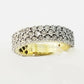 Mens Band 10k Yellow Gold Genuine Diamonds 0.75 CT Ring SIZE 10 Three Row D.REAL
