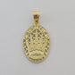 10K Yellow Gold Crown Pendent Charm 3mm Miami Cubn Chain 18" 20" 22" 24" 26"Inch