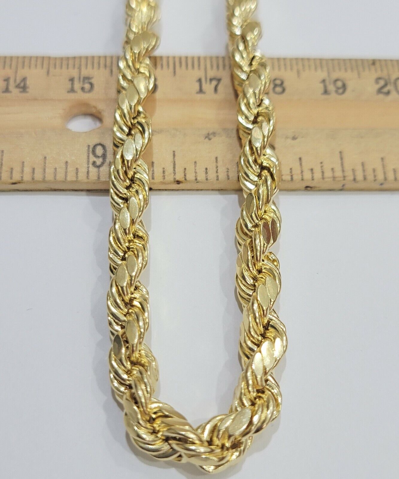 Real 10k SOLID Gold Rope Chain For Men 26 Inch 8mm On Sale Free Shipping THICK