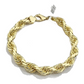 10kt Solid Yellow Gold Rope Bracelet Real 10k 9mm 9 inches Lobster Lock Unisex