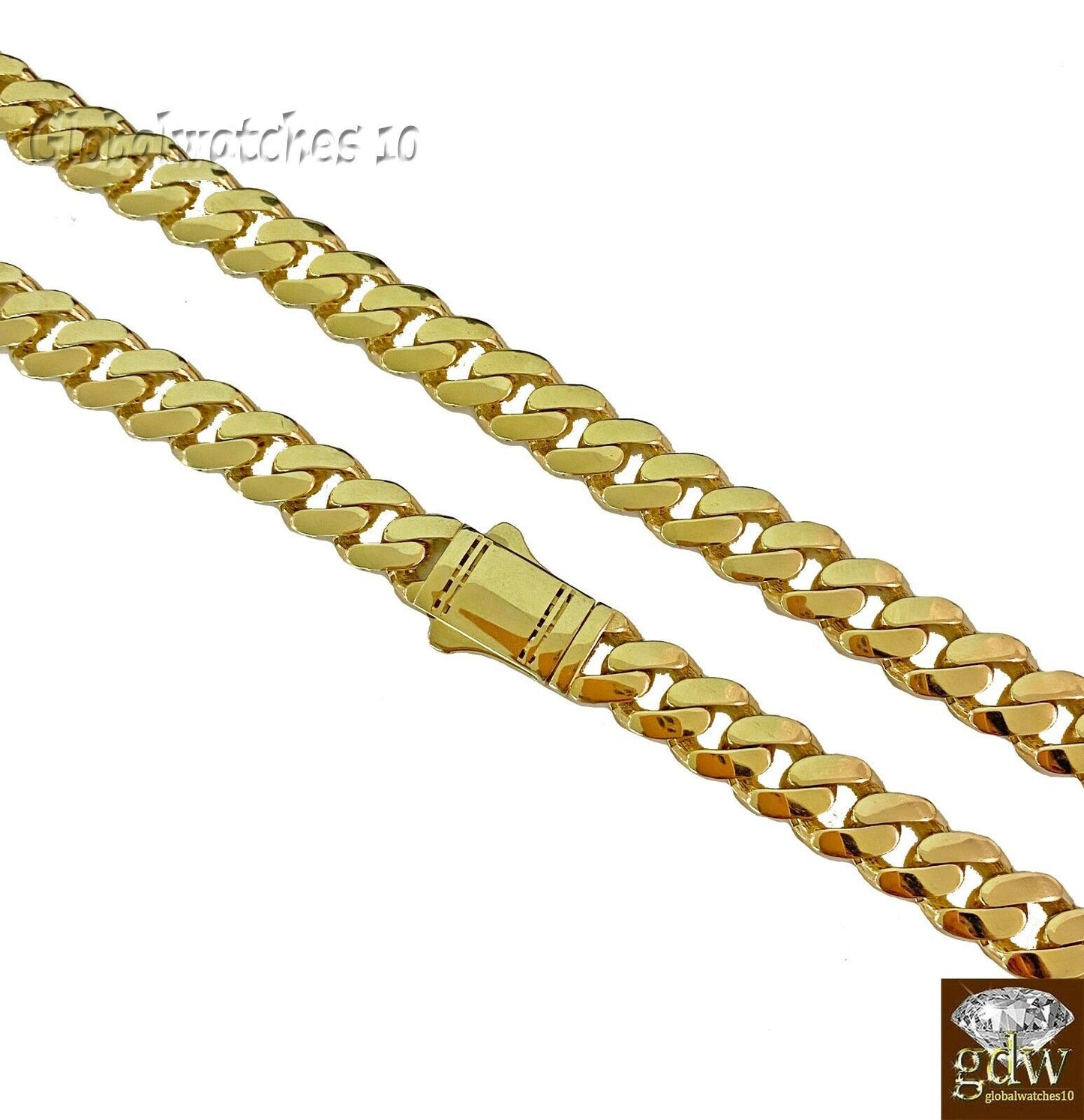 10k Real Gold Men Royal  Miami Cuban Monaco Link Chain 24 inch 13.5mm THICK