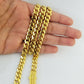 Real 10k Gold Miami Cuban Link Royal 9mm Monaco chain and Bracelet Set ,Necklace