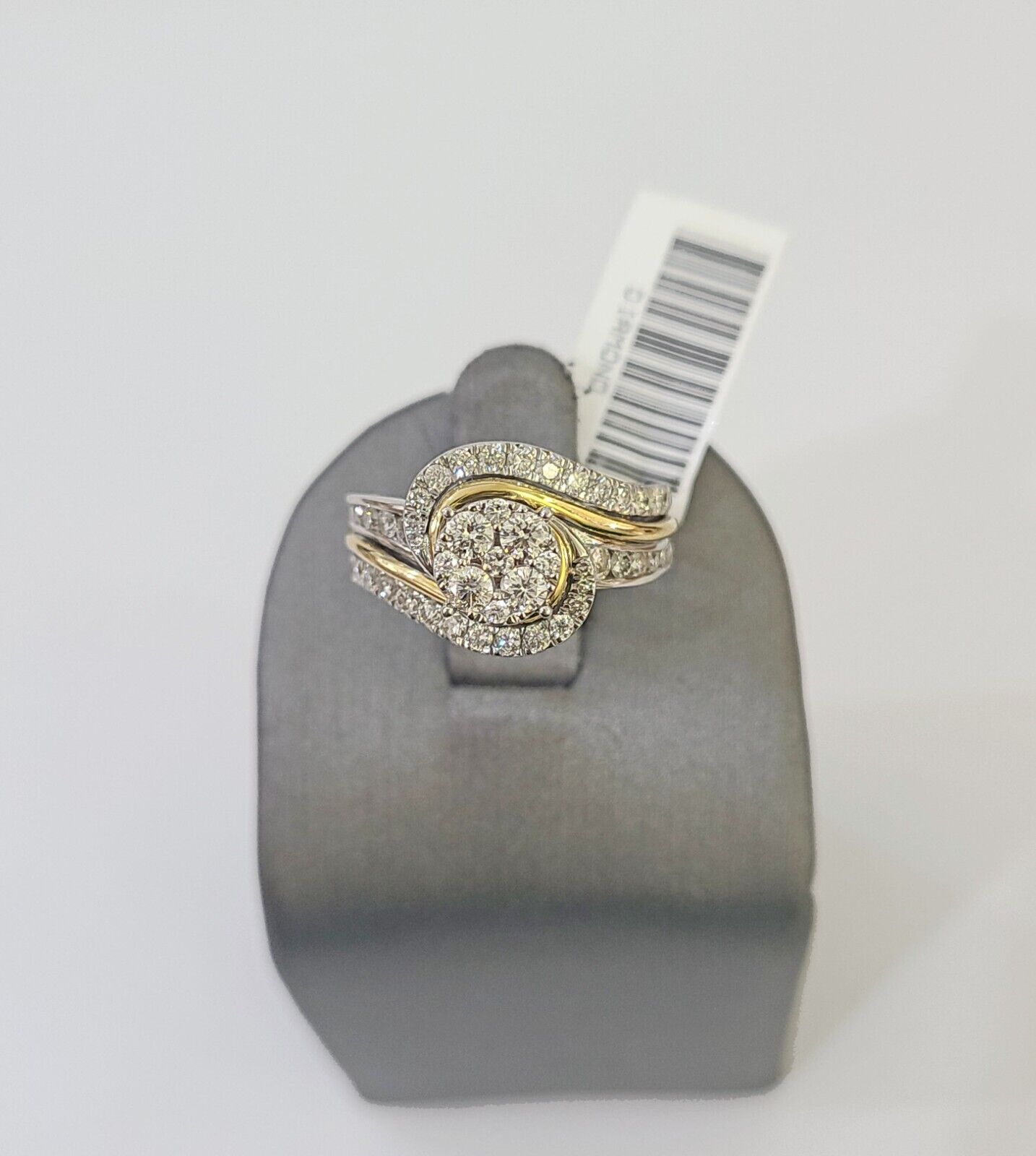 Real 10k White Yellow Gold Diamond Ring Womens Ring Genuine 10Kt