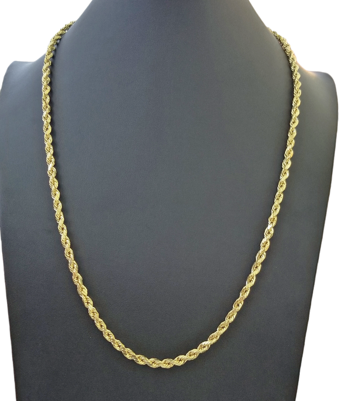 Real 10k Gold Rope Chain 3mm-10mm Necklace 18"-30" Inch Men Women