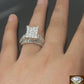 REAL Gold Diamond Ladies Ring 2Ct Diamond 10k White Gold Engagement Wedding Band