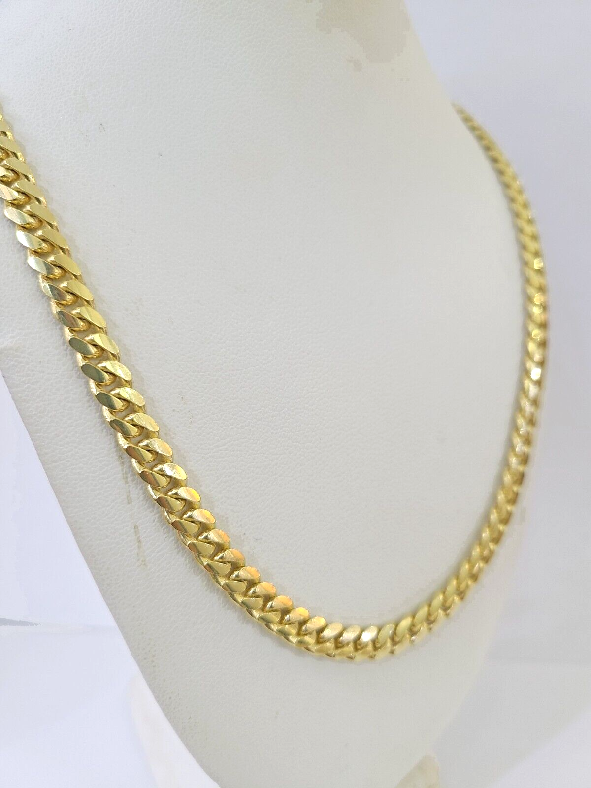 10K Yellow Gold Miami Cuban Link Chain SOLID Real 5mm