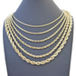 Real 10k Gold Rope Chain 3mm-10mm Necklace 18"-30" Inch Men Women