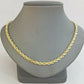 Real 14K SOLID Yellow Gold Rope Chain 5mm 24 Inches necklace Lobster Lock 14kt